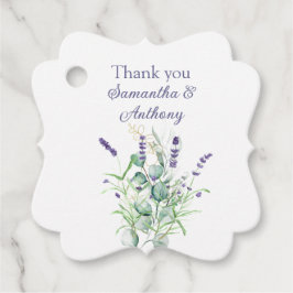 Lavender Eucalyptus Watercolor Kräuter Wedding Geschenkanhänger
