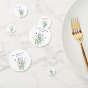Lavender Eucalyptus Watercolor Kräuter Wedding Konfetti