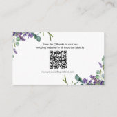 Lavender Eucalyptus Wedding Details Enclosure Card Begleitkarte (Rückseite)