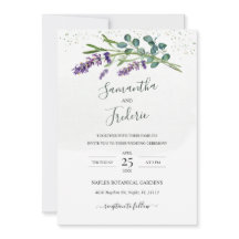 Lavender Eucalyptus Wedding Einladung