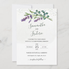 Lavender Eucalyptus Wedding Einladung