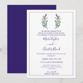 Lavender Eucalyptus Wedding Einladung (Vorne/Hinten)