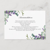 Lavender Eucalyptus Wedding Enclosure Card Begleitkarte (Vorderseite)