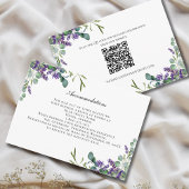 Lavender Eucalyptus Wedding Enclosure Card Begleitkarte