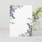 Lavender Eucalyptus Wedding Invitation Template Einladung (Stehend Vorderseite)