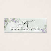 Lavender Eucalyptus Wedding RSVP Online Card