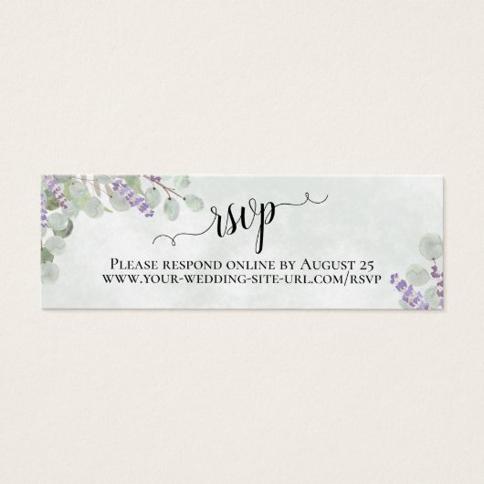 Lavender Eucalyptus Wedding RSVP Online Card (Vorderseite)