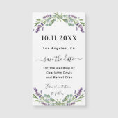 Lavender eucalyptus wedding Save the Date Magnet (Vorderseite)