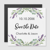 Lavender eucalyptus wedding Save the Date Magnet (Vorne/Hinten)