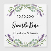 Lavender eucalyptus wedding Save the Date Magnet (Vorderseite)