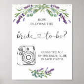 Lavender Eucalyptus Wie alt war die Braut Poster (Vorne)