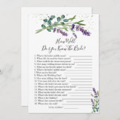 Lavender Eucalyptus Wie gut kennen Sie Bridge? Einladung (Vorne/Hinten)