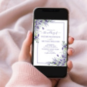 Lavender Eukalyptus Greenery Foto Wedding Einladung