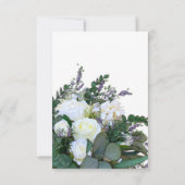 Lavender Eukalyptus Rosengrün Hochzeit Einladung (Rückseite)