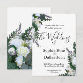 Lavender Eukalyptus Rosengrün Hochzeit Einladung (Vorne/Hinten)
