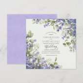 Lavender & Eukalyptus Square Wedding Einladung (Vorne/Hinten)