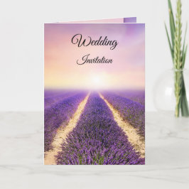 Lavender European Folding Wedding Einladung