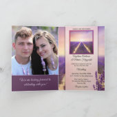 Lavender European Folding Wedding Einladung (Innenseite)