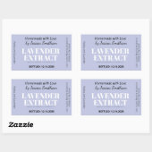 Lavender Extract Modern Label Sticker ZEX_001d (Blatt)