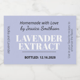 Lavender Extract Modern Label Sticker ZEX_001d Schaumweinetikett