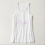 Lavender Extravagant Script Bride Tank Top<br><div class="desc">Benutzerdefiniertes Brautparty-Design.</div>