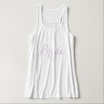Lavender Extravagant Script Bride Tank Top<br><div class="desc">Benutzerdefiniertes Brautparty-Design.</div>