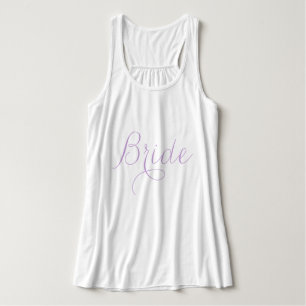 Lavender Extravagant Script Bride Tank Top