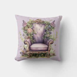 Lavender Fairy Dreams Butterfly Chair Kissen