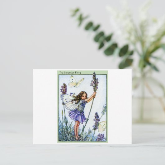 Lavender Fairy Postkarte (Stehend Vorderseite)
