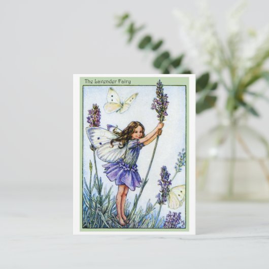 Lavender Fairy Postkarte (Stehend Vorderseite)