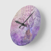 Lavender Fairy Runde Wanduhr (Winkel)