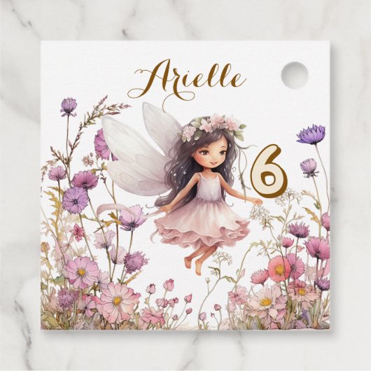 Lavender Fairy Wildblume pixday Geschenkanhänger (Rückseite)