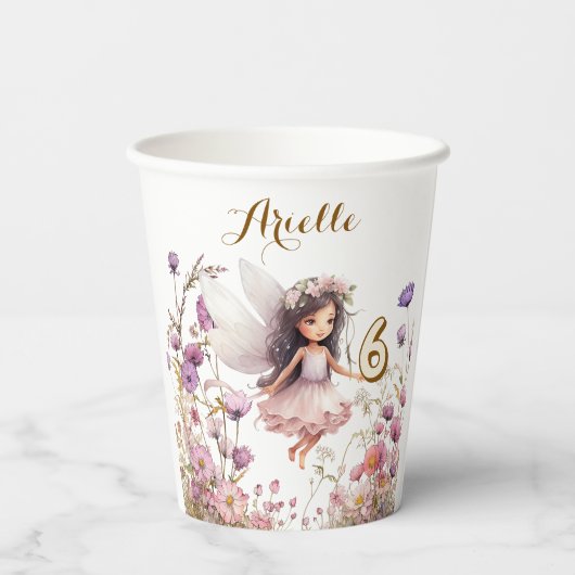 Lavender Fairy Wildblume pixday Pappbecher (Rückseite)