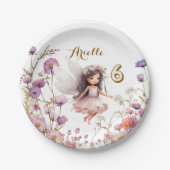 Lavender Fairy Wildblume pixday Pappteller (Vorderseite)