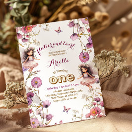 Lavender Fairy Wildblume Pixie 1. Einladung