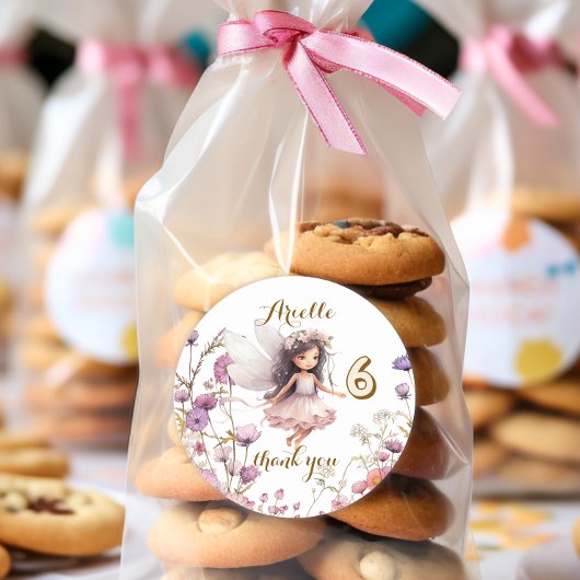 Lavender Fairy Wildblume vielen Dank Runder Aufkleber