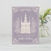 Lavender Fairytale Castelgrande Einladung (Stehend Vorderseite)