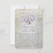 Lavender Fairytale Lights Stars Hochzeitsfeier Einladung (Vorderseite)