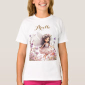 Lavender Fantasy Fairy Wildblume Pastel T-Shirt (Vorderseite)