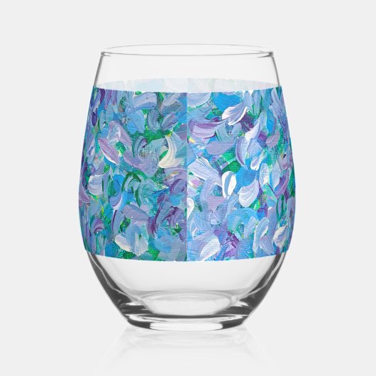 Lavender Feathers Weinglas Ohne Stiel (Rechts)
