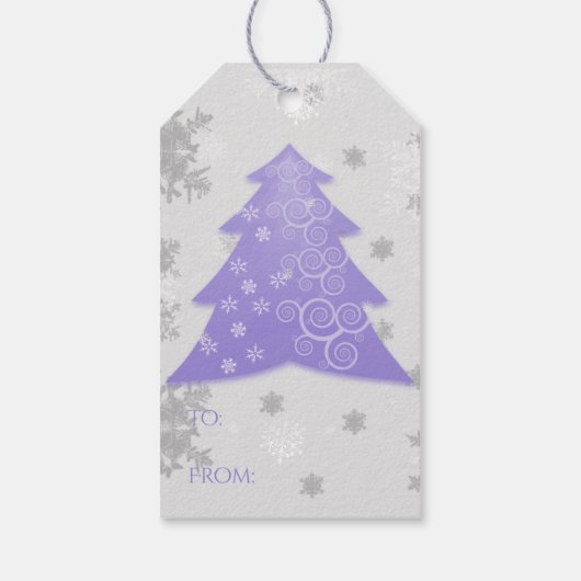 Lavender Festival Weihnachtsbaum Geschenk Tag Geschenkanhänger (Rückseite)