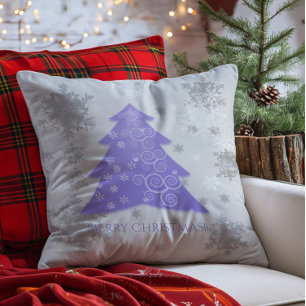 Lavender Festivals Weihnachtsbaum Kissen Kissen