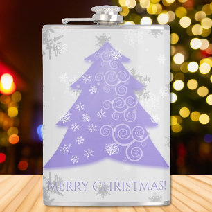 Lavender Festive Christmas Tree Flask Flachmann