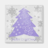 Lavender Festive Christmas Tree Magnet (Vorne)