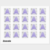 Lavender Festive Christmas Tree Sticker (Blatt)