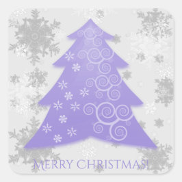 Lavender Festive Christmas Tree Sticker