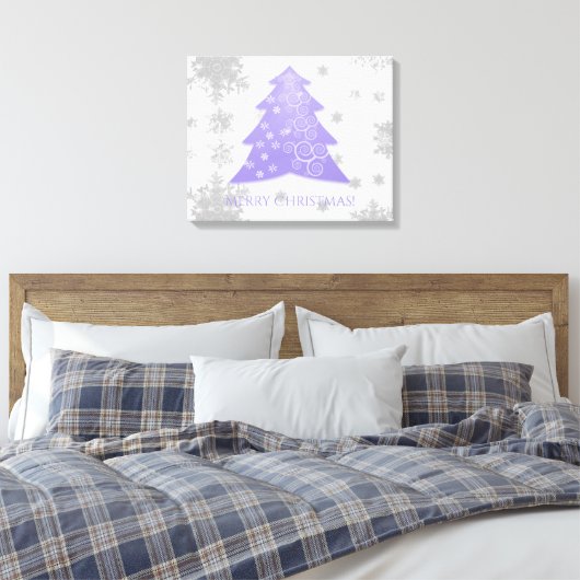 Lavender Festive Weihnachtsbaum Canvas Print Leinwanddruck (Insitu (Schlafzimmer))