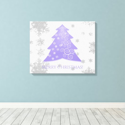 Lavender Festive Weihnachtsbaum Canvas Print Leinwanddruck (Insitu (Holzboden))