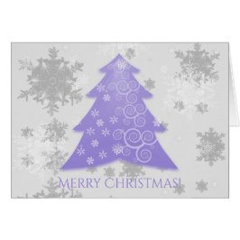 Lavender Festive Weihnachtsbaum Grußkarte