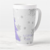 Lavender Festive Weihnachtsbaum Latte Tasse (Rechte Ecke)